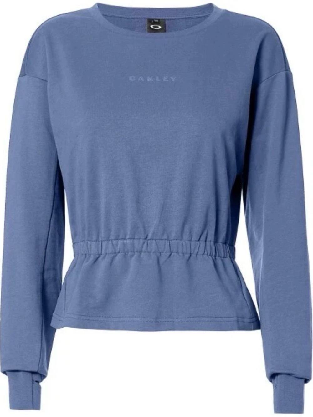 Oakley Women's Slate Blue Cinch-Waist Crewneck Sweatshirt